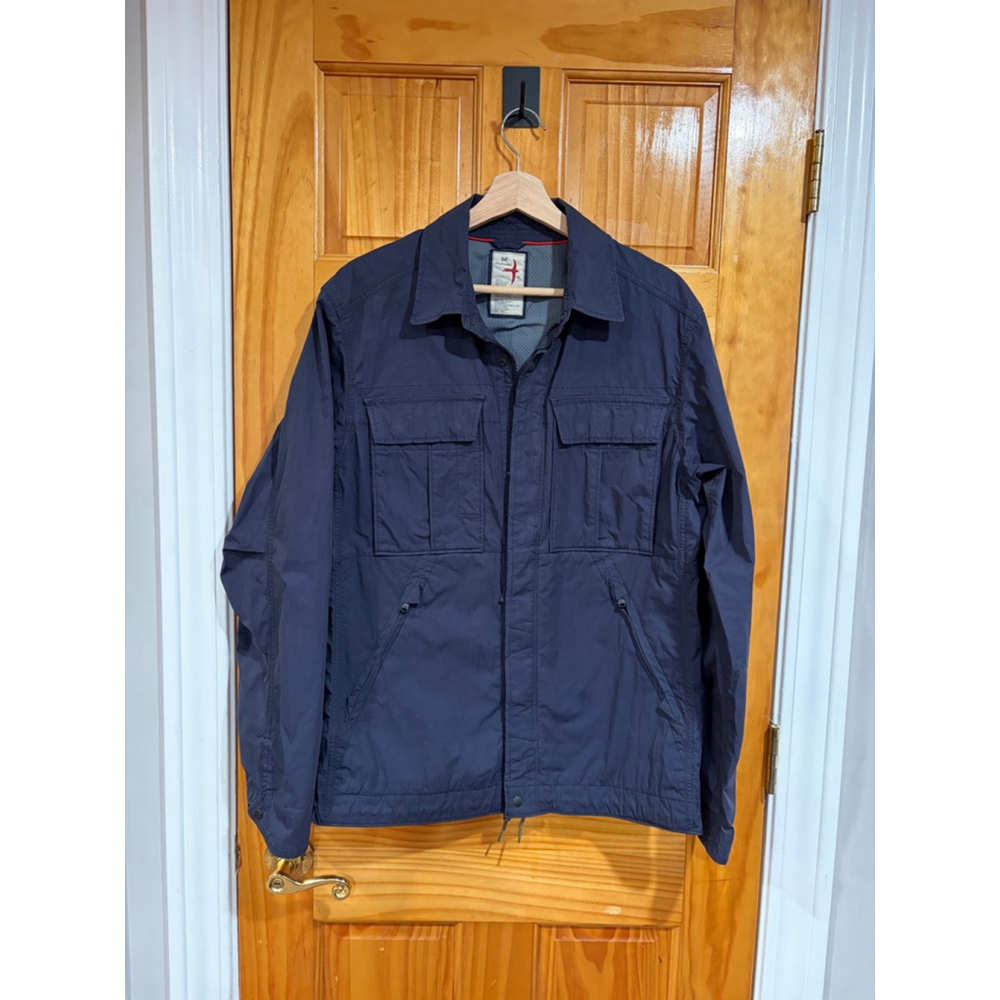 Relwen Men’s Military Inspired Field Jacket M Navy Utility Cotton Nylon